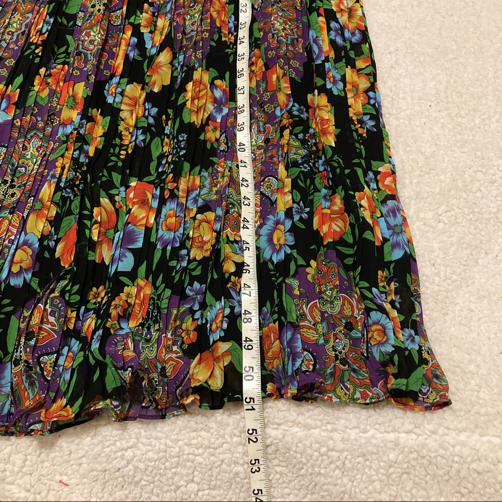 DIANE FREIS Vintage 80s colorful floral beaded dress - Picture 10 of 11